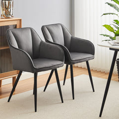 Earven Velvet Dining Chairs [Set of 2]