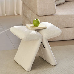 Faye Cream Vanity Stool