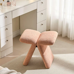 Faye Warm Blush Vanity Stool