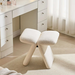 Faye Cream Vanity Stool