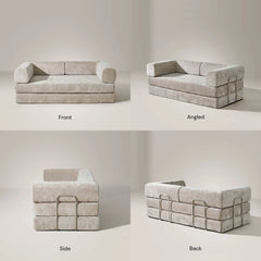 Hugo Khaki Vacuum-Packed Convertible Sofa Bed