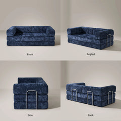 Hugo Navy Blue Vacuum-Packed Convertible Sofa Bed