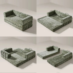 Hugo Moss Green Vacuum-Packed Convertible Sofa Bed