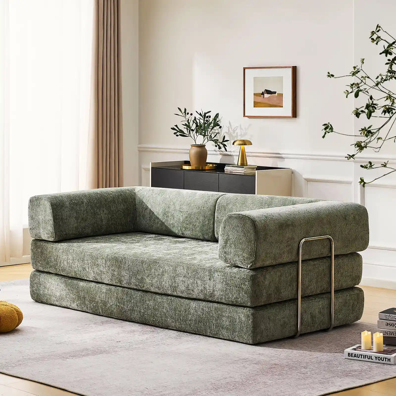 Hugo Moss Green Vacuum-Packed Convertible Sofa Bed