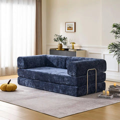 Hugo Navy Blue Vacuum-Packed Convertible Sofa Bed