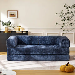 Hugo Navy Blue Vacuum-Packed Convertible Sofa Bed