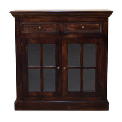 Walnut Cabinet with Glazed Doors