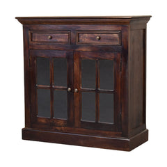 Walnut Cabinet with Glazed Doors