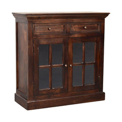 Walnut Cabinet with Glazed Doors