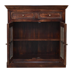 Walnut Cabinet with Glazed Doors