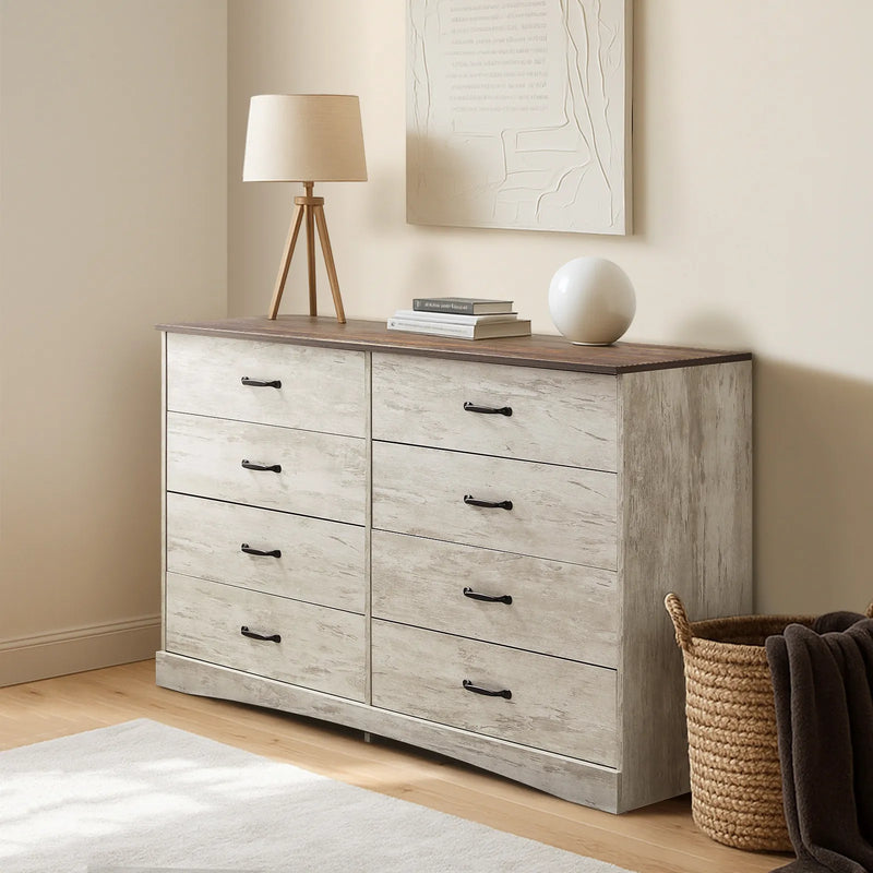 Kamai Whitewashed Chest of Drawers