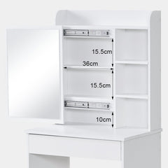 Mona Small Dressing Table Set [with Sliding Mirror]