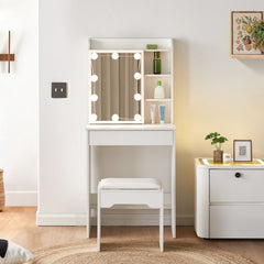 Mona Small Dressing Table Set [with Sliding Mirror]