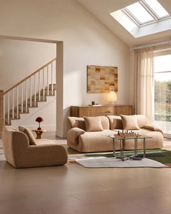 Nola Khaki Chenille Vacuum-Packed Modular Sofa