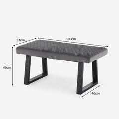 Wren Velvet Dining Bench End-of-Bed Bench
