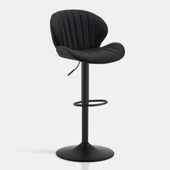 Caryol Faux Leather Bar Stool [Height Adjustable][Set of 2]